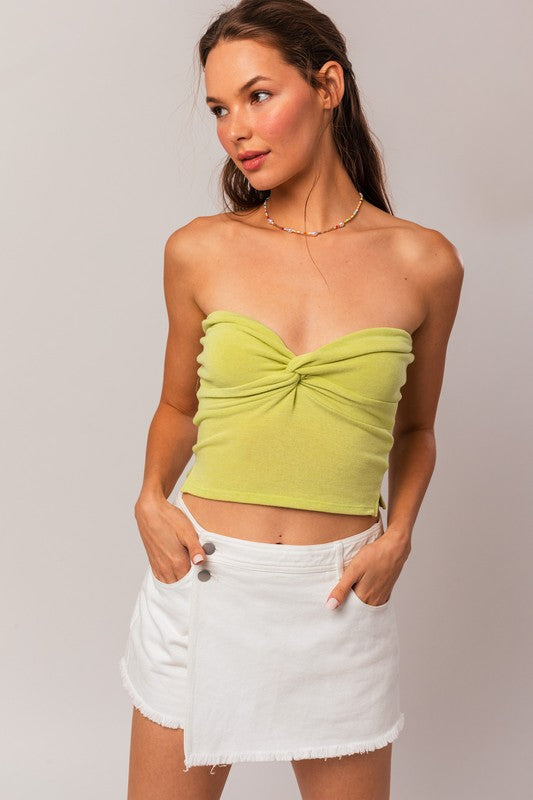 Solid Twisted Tube Top