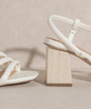 Wooden Heel Strappy Sandals