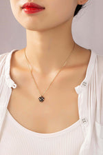 Checkered Heart Pendant Necklace