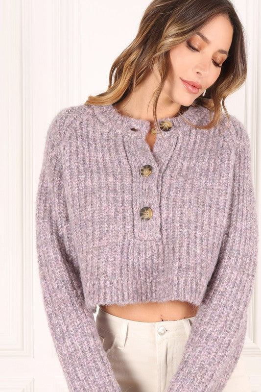 Melange Multicolor Sweater Top