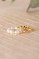 3 Piece Pearl Ring Set