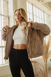 Taupe Layered Quilted Jacket