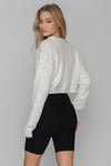 White Cable Knit 2 Pc Sweater Set
