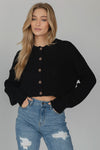 Collared Knit Button Down Top